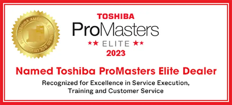 Toshiba ProMasters Certification award